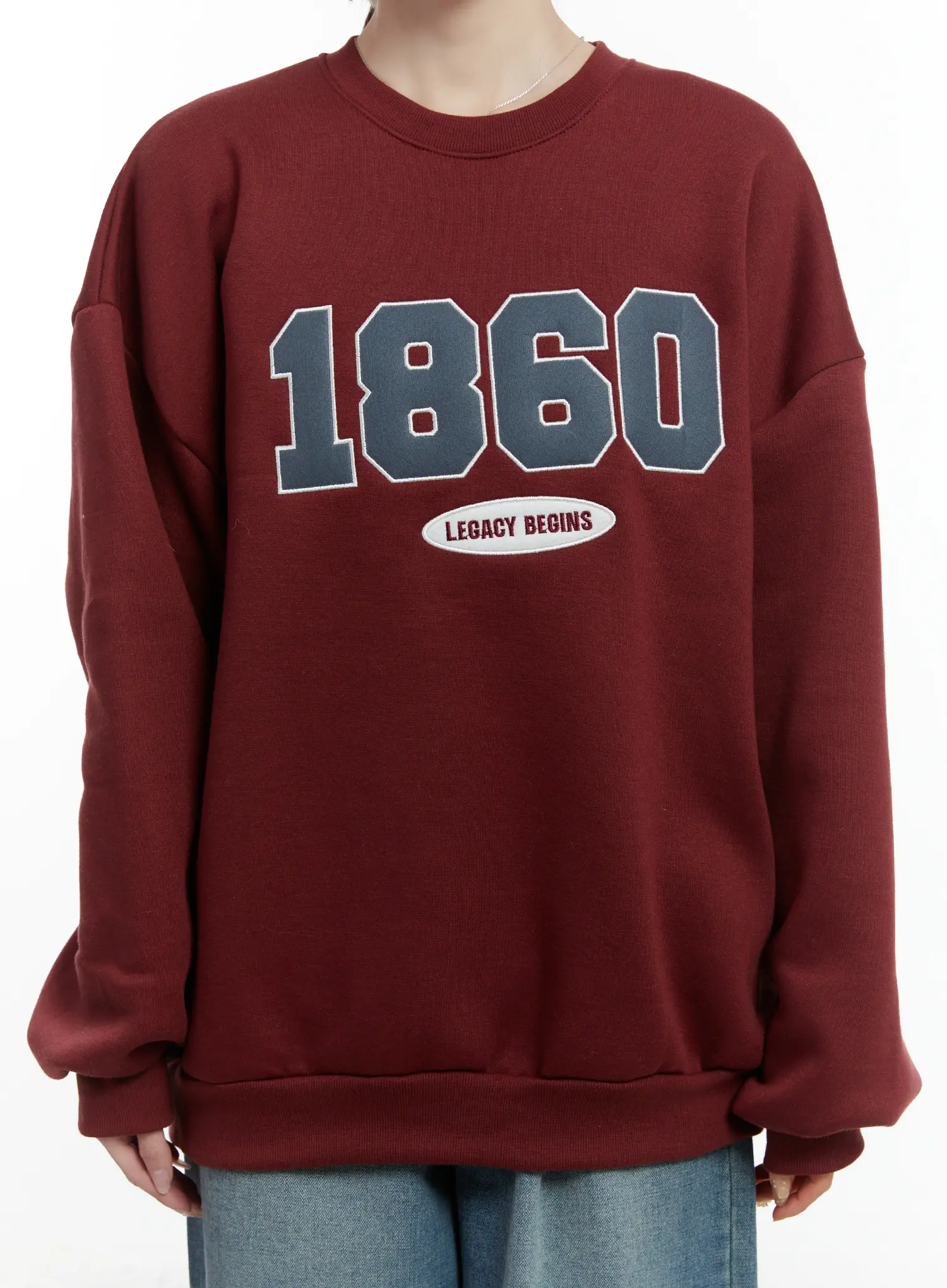 1860 Graphic Fleece-Lined Crewneck CD514 - Image 3