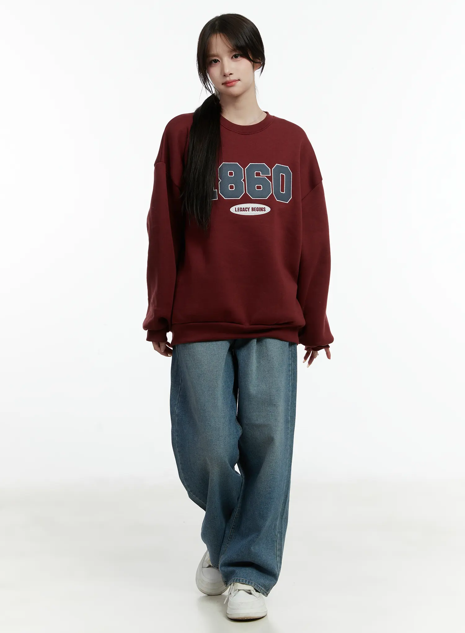1860 Graphic Fleece-Lined Crewneck CD514 - Image 5