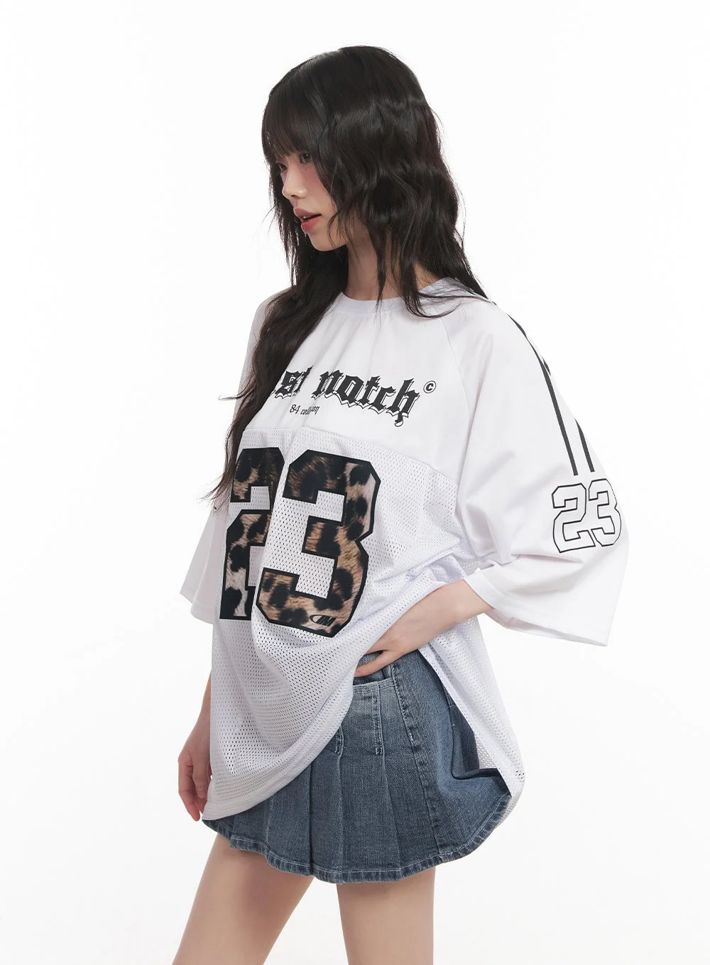 23 Oversized Leopard Graphic T-Shirt CM519 - Image 4