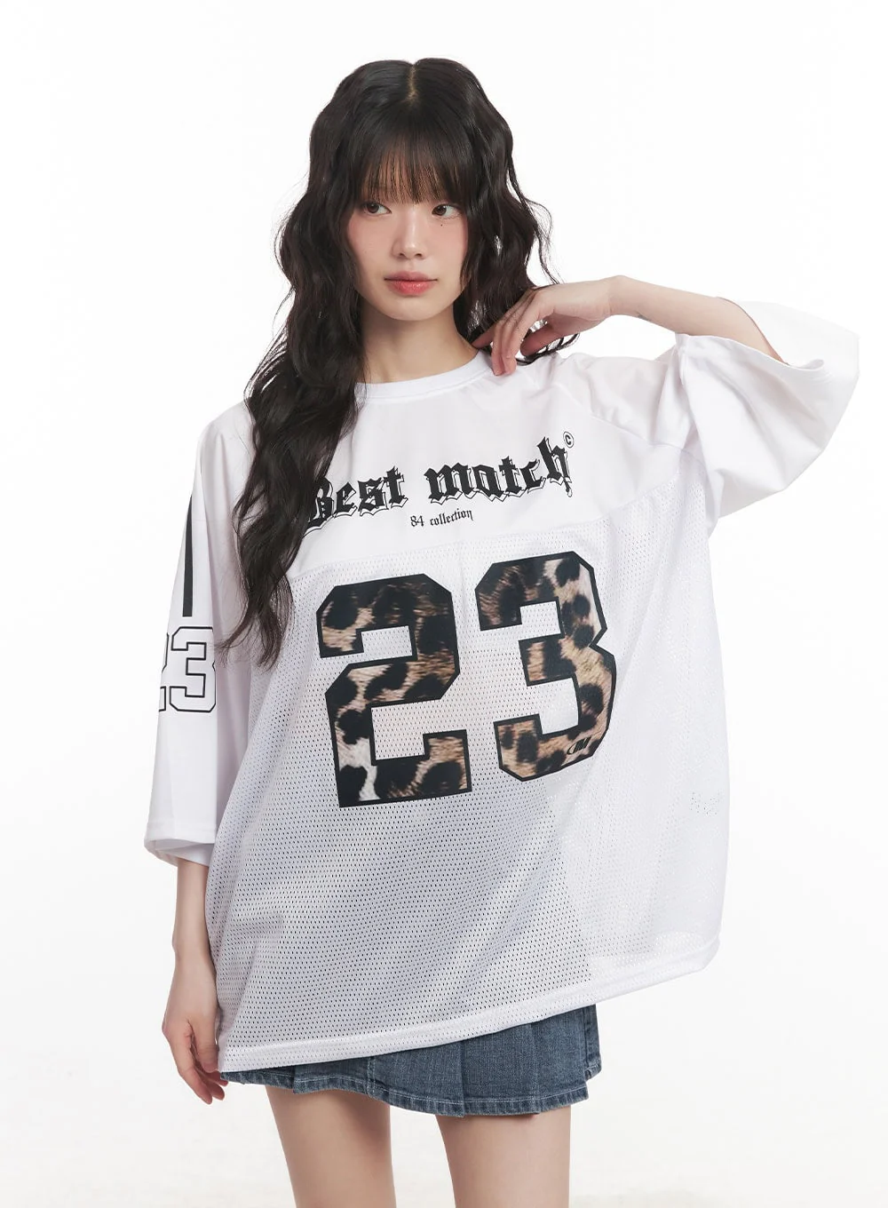 23 Oversized Leopard Graphic T-Shirt CM519 - Image 8