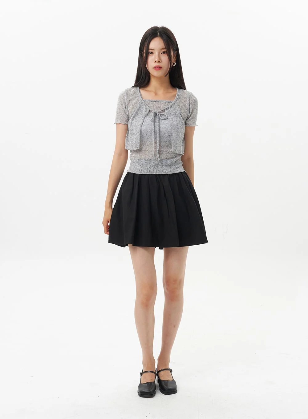 A-Line Cotton Mini Skirt OU328 - Image 7