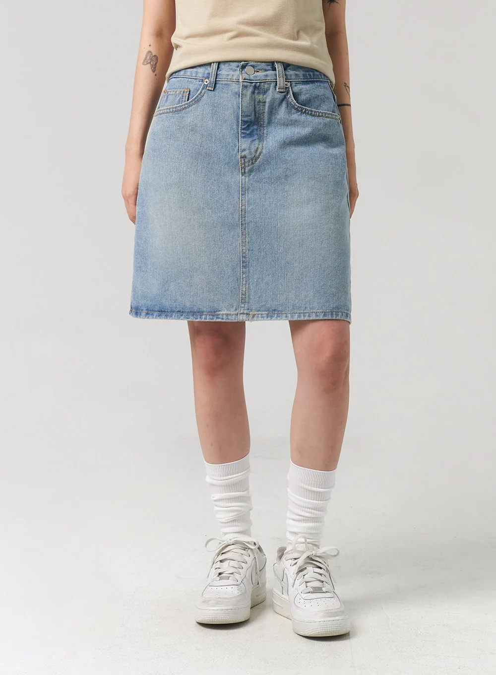 A-Line Denim Midi Skirt CL312 - Image 5