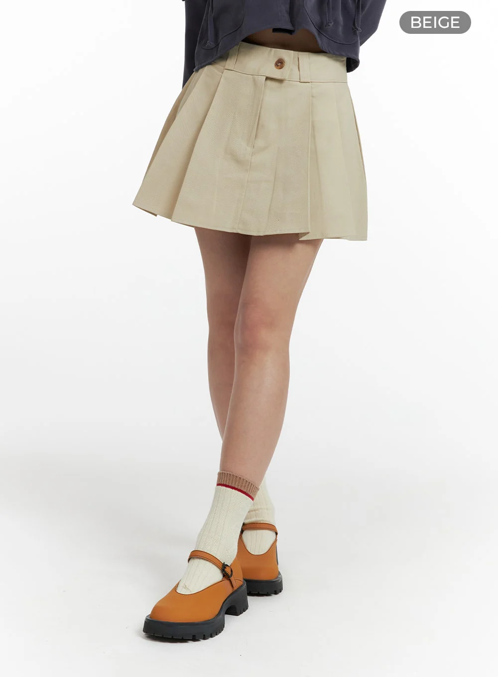 A-Line Pleated Mini Skirt OF422 - Image 7