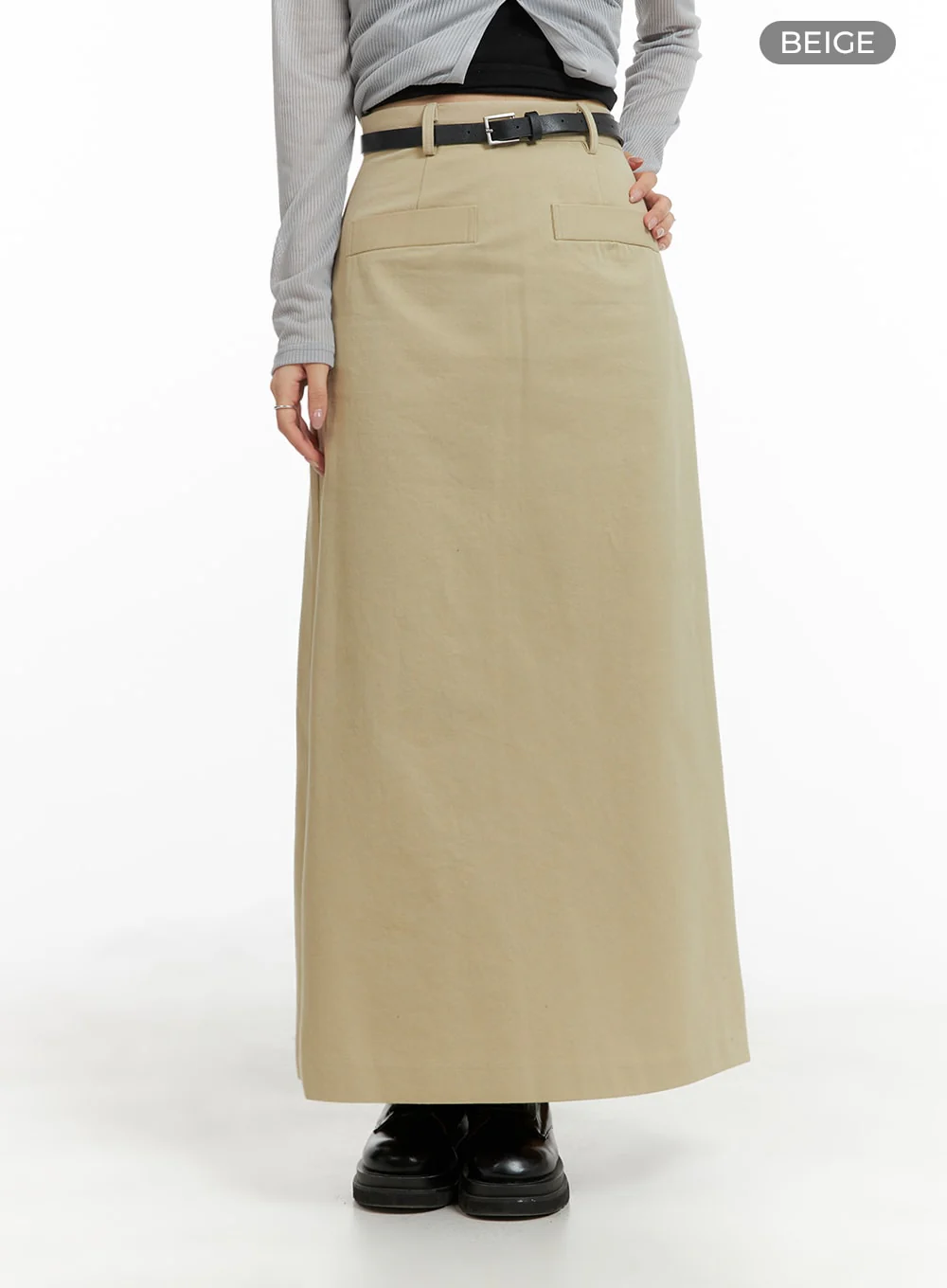 A-Line Pocket Maxi Skirt CM426 - Image 6