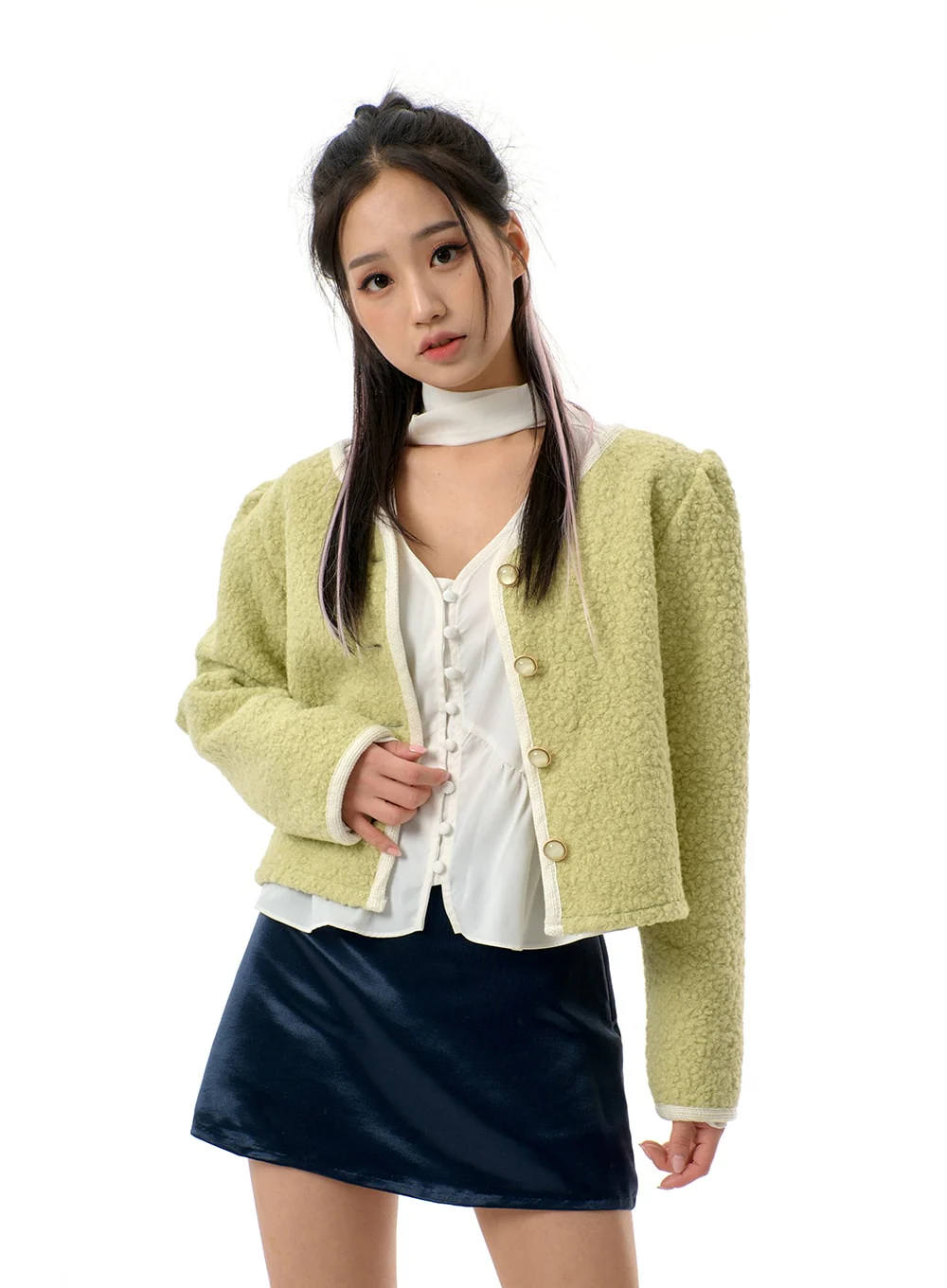 A-Line Satin Mini Skirt BJ310 - Image 8
