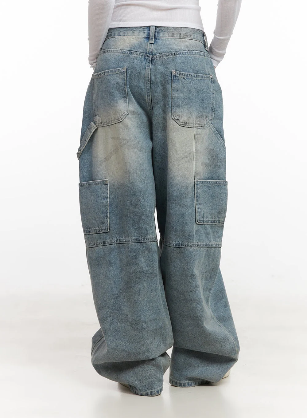 Abigail Camo-Print Carpenter Baggy Jeans CJ528 - Image 7