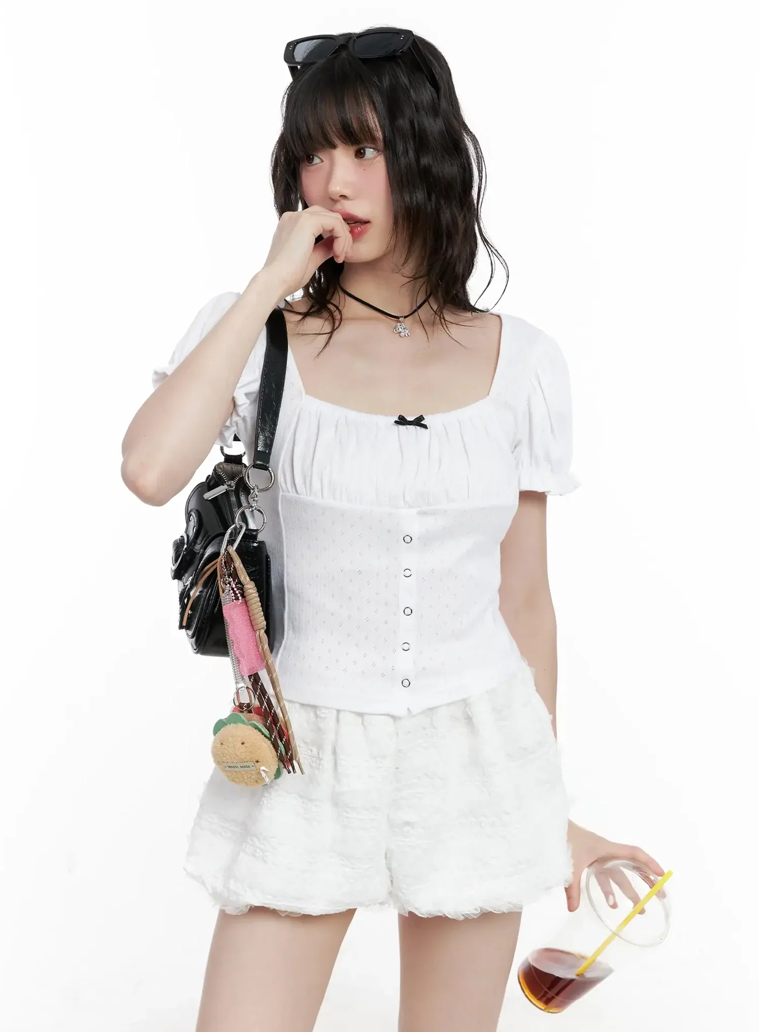 [ACC] Onkapo Teddy with a Ball Black Cord Necklace IG507 - Image 10