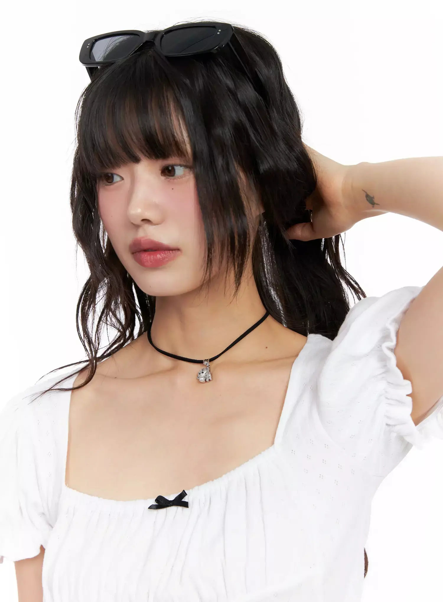 [ACC] Onkapo Teddy with a Ball Black Cord Necklace IG507 - Image 3