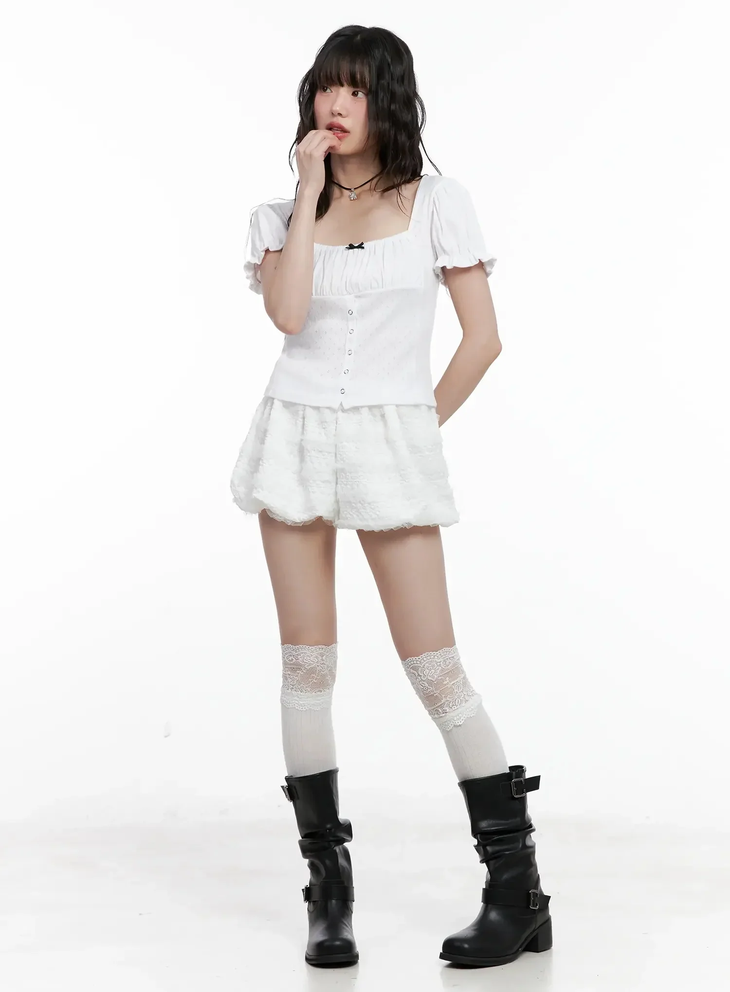[ACC] Onkapo Teddy with a Ball Black Cord Necklace IG507 - Image 6