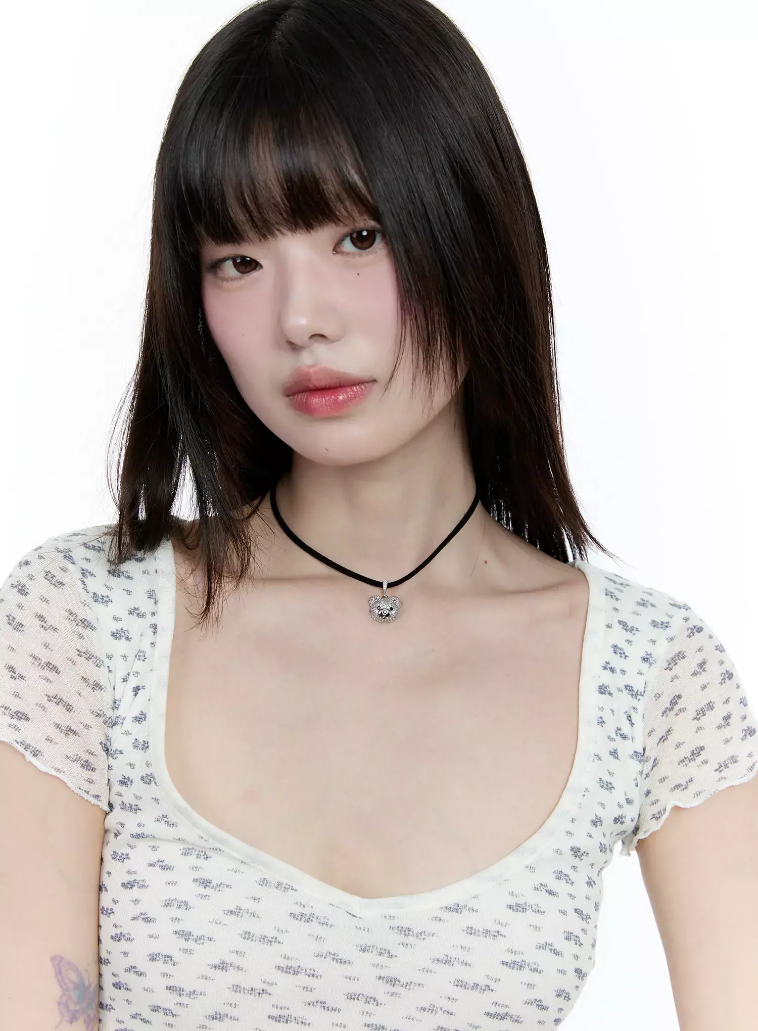 [ACC] Quede Teddy Bear Black Necklace IG507 - Image 5