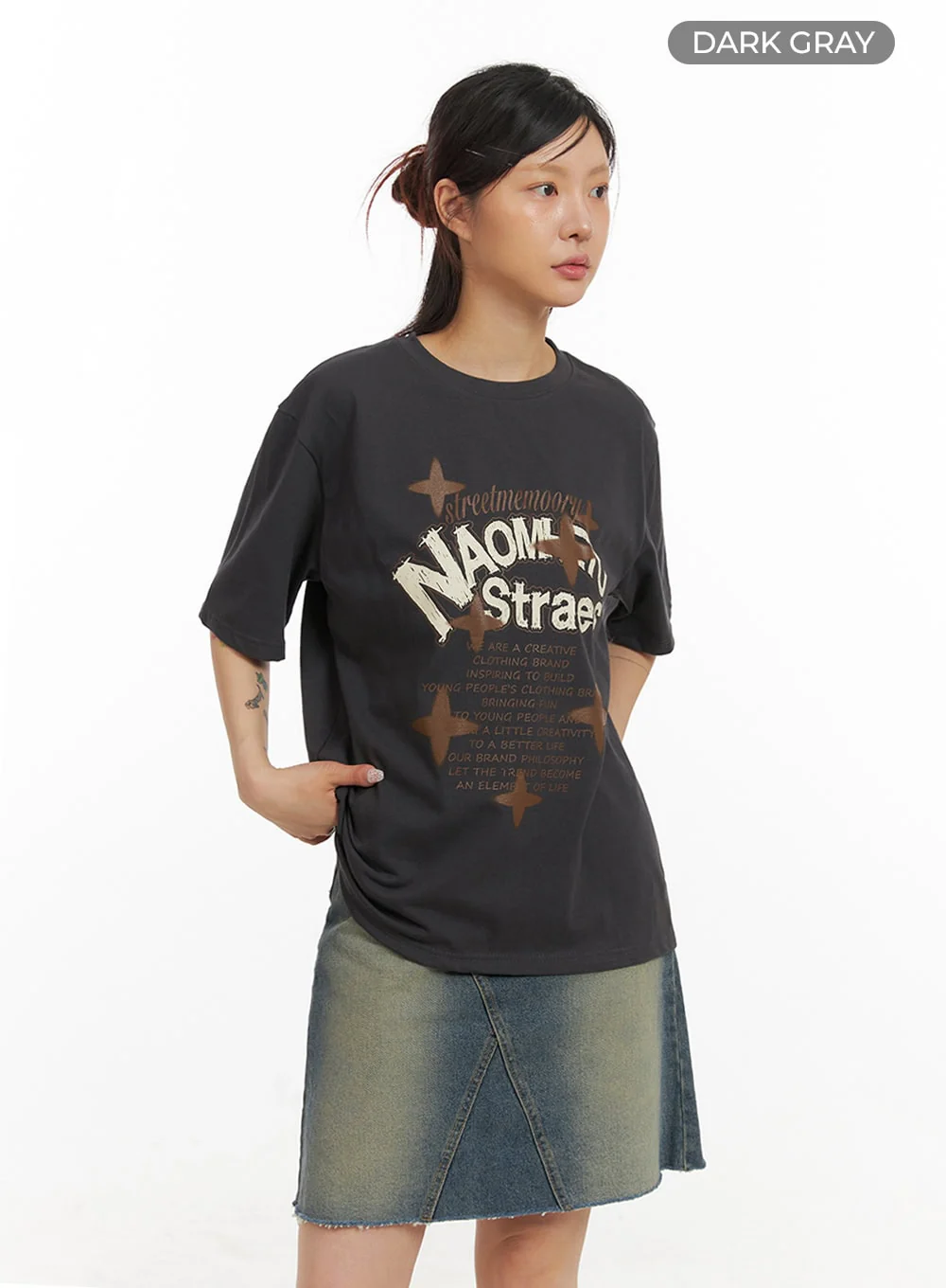 Acubi Oversized Graphic T-Shirt IY410 - Image 10