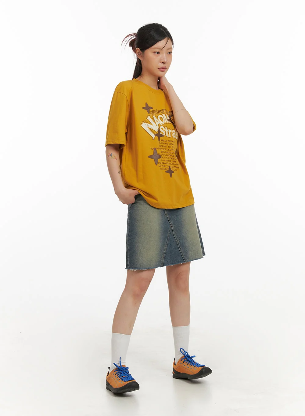 Acubi Oversized Graphic T-Shirt IY410 - Image 2