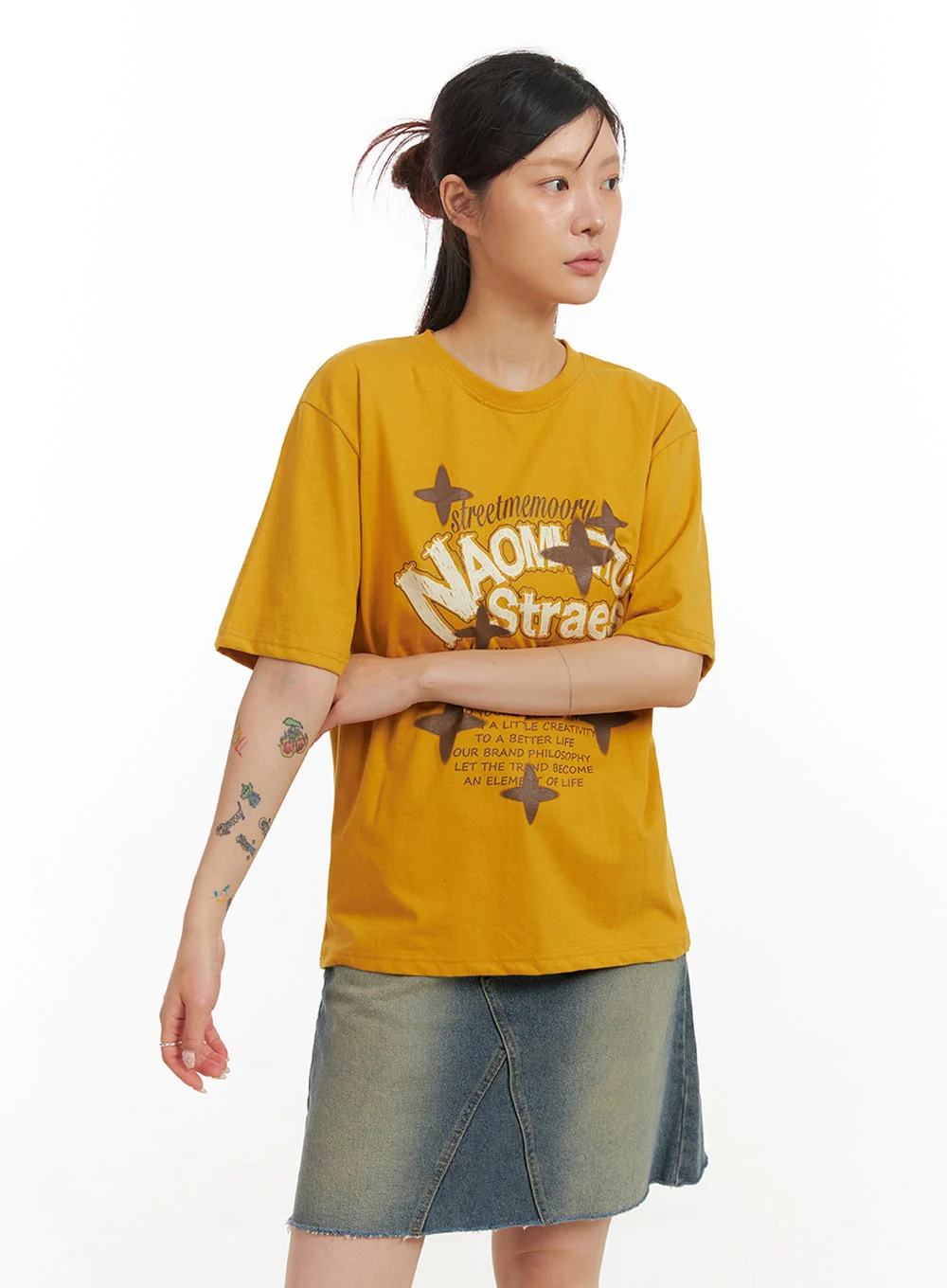 Acubi Oversized Graphic T-Shirt IY410 - Image 4