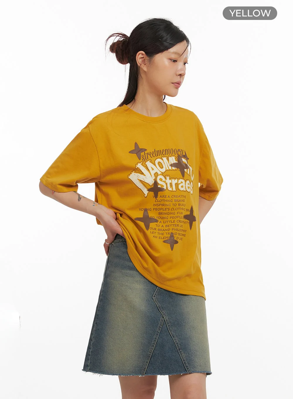 Acubi Oversized Graphic T-Shirt IY410 - Image 8