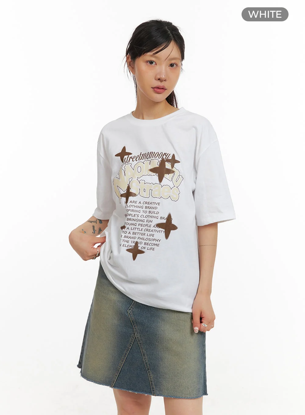 Acubi Oversized Graphic T-Shirt IY410 - Image 9