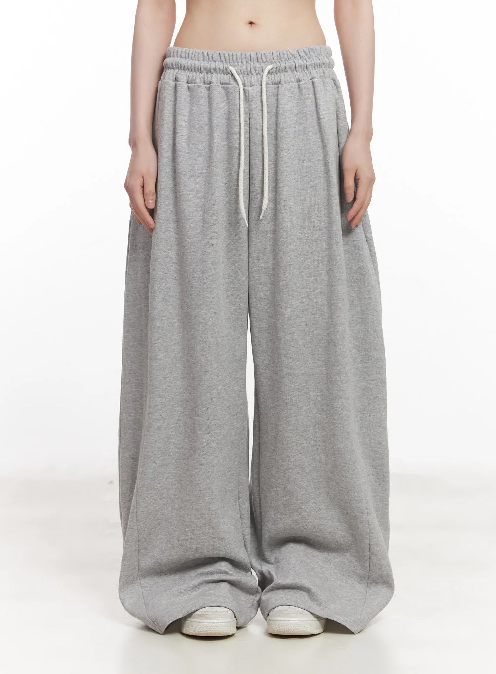 Adjustable Pintuck Wide-Leg Sweatpants CY521 - Image 7