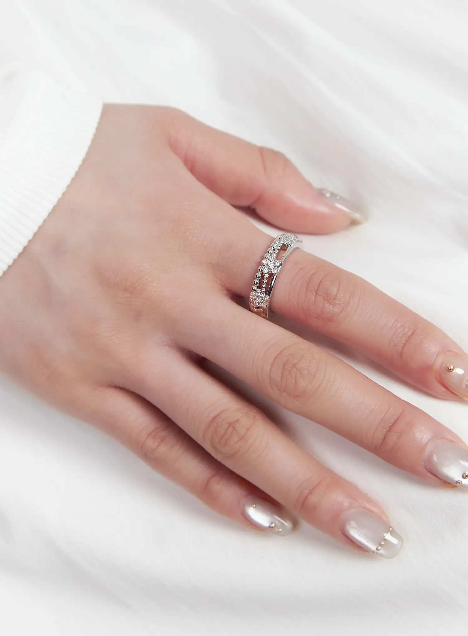 Adjustable Triple Row Star Ring CF525 - Image 4