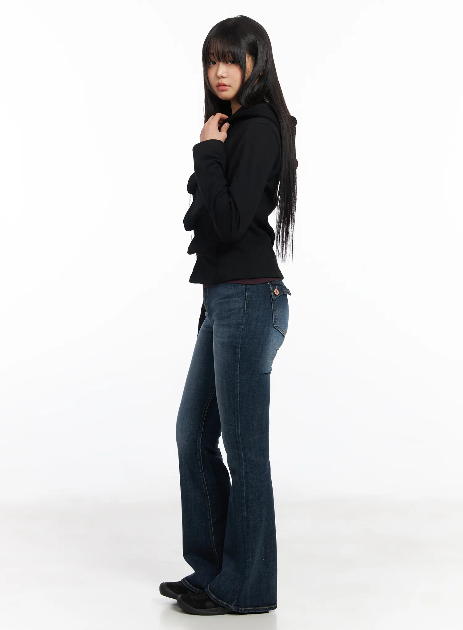 Alayah Vintage Wash Flared Jeans CF506 - Image 3
