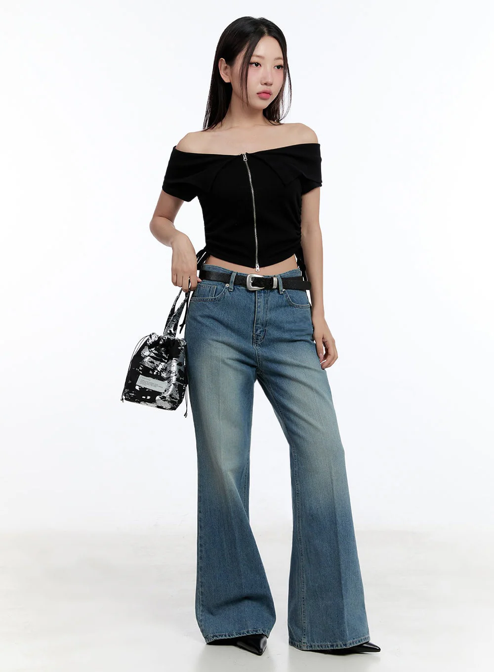 Aliya Washed Bootcut Jeans IU503