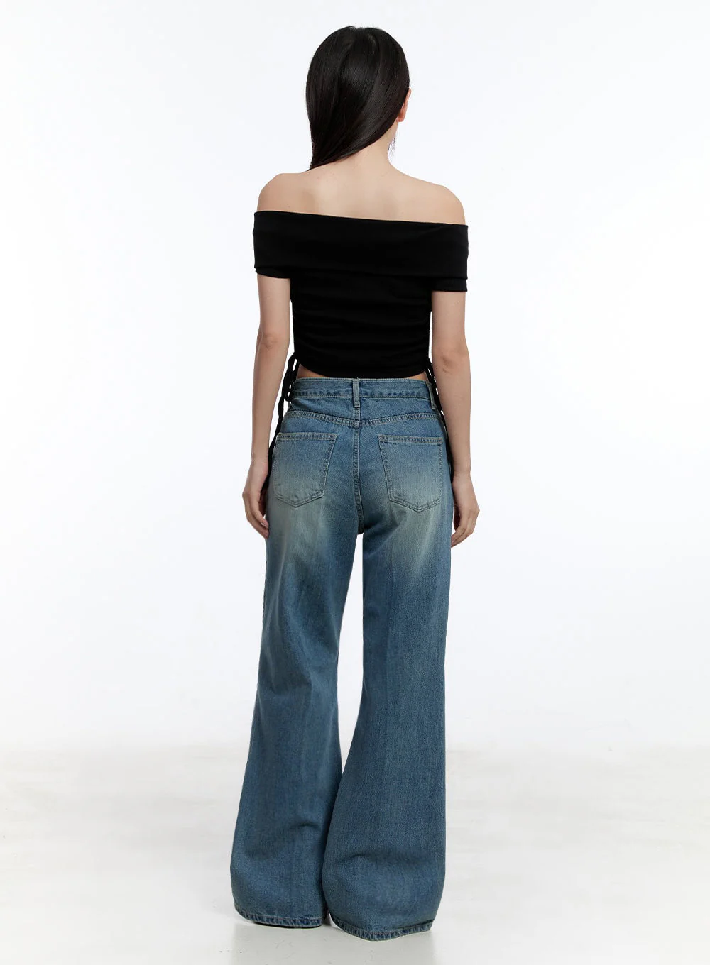Aliya Washed Bootcut Jeans IU503 - Image 11