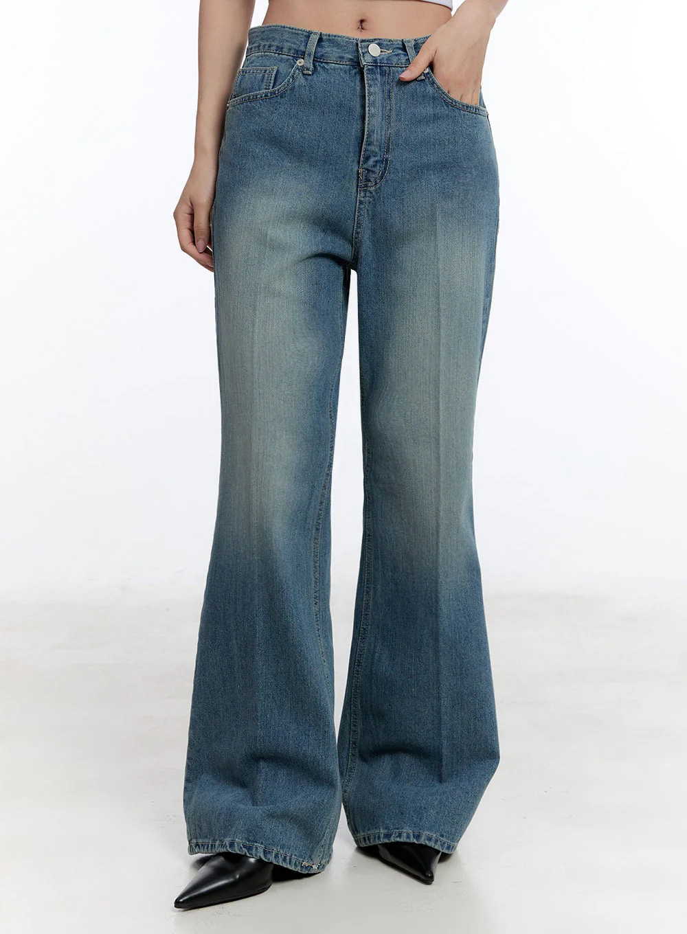 Aliya Washed Bootcut Jeans IU503 - Image 2