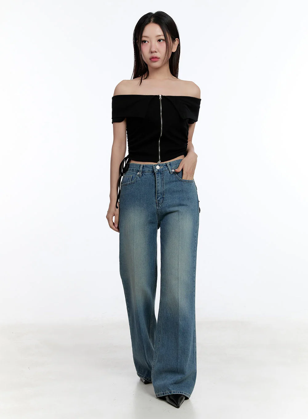 Aliya Washed Bootcut Jeans IU503 - Image 3