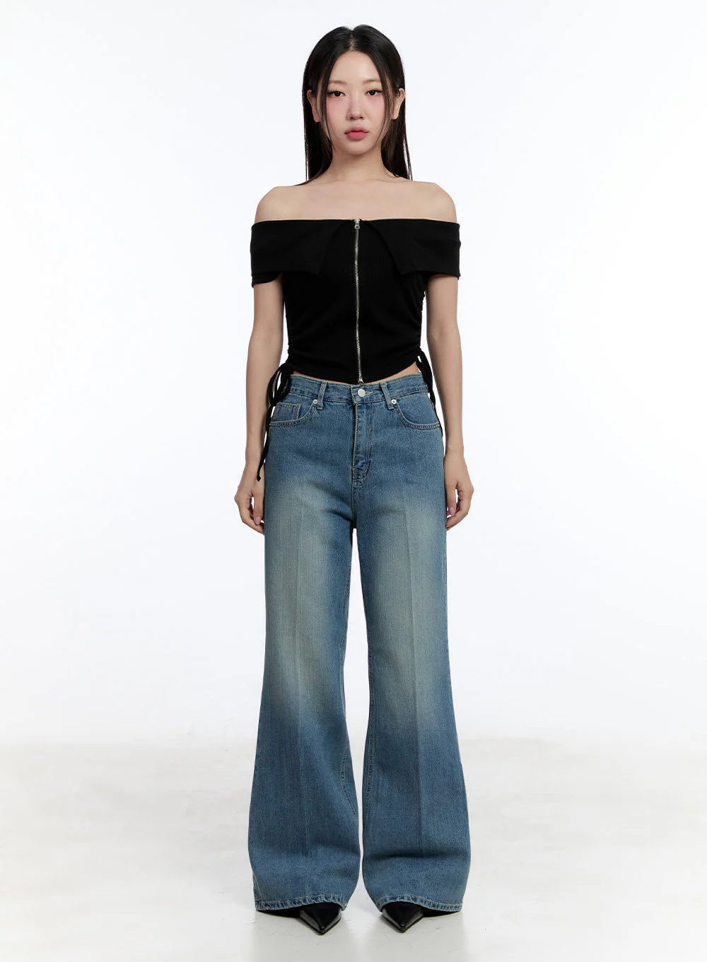 Aliya Washed Bootcut Jeans IU503 - Image 4