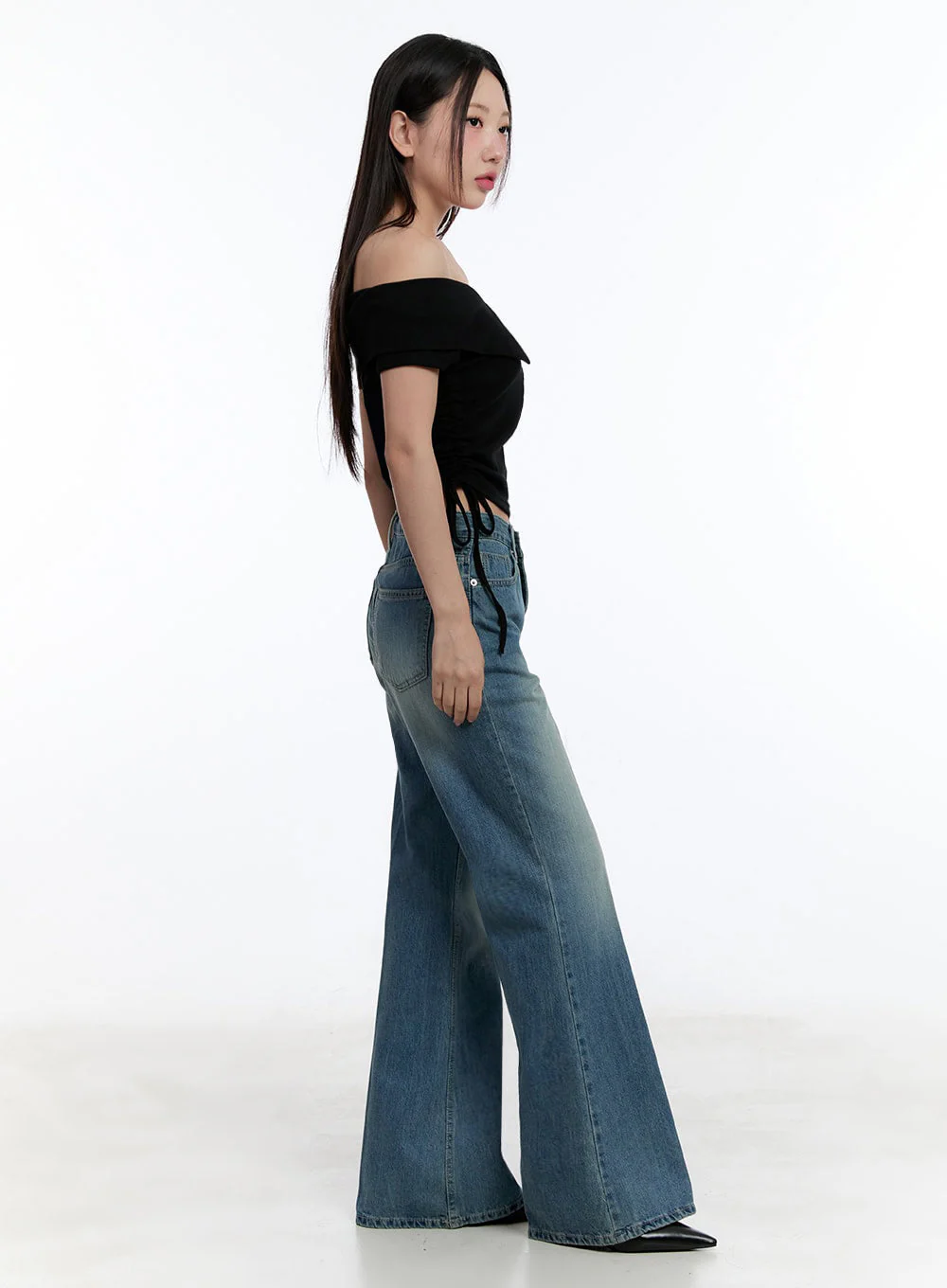 Aliya Washed Bootcut Jeans IU503 - Image 8
