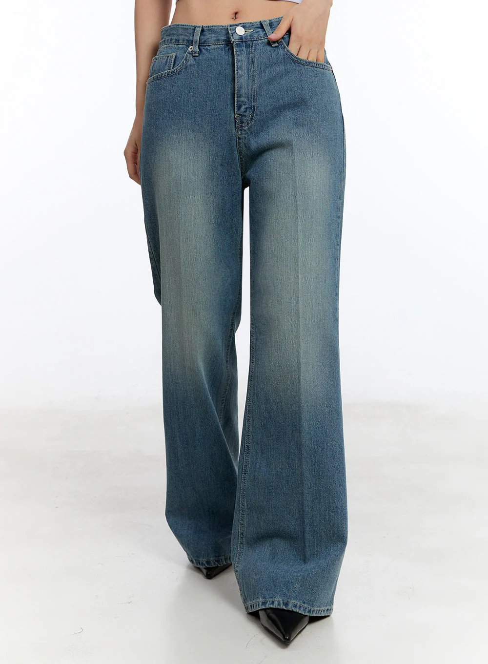 Aliya Washed Bootcut Jeans IU503 - Image 9