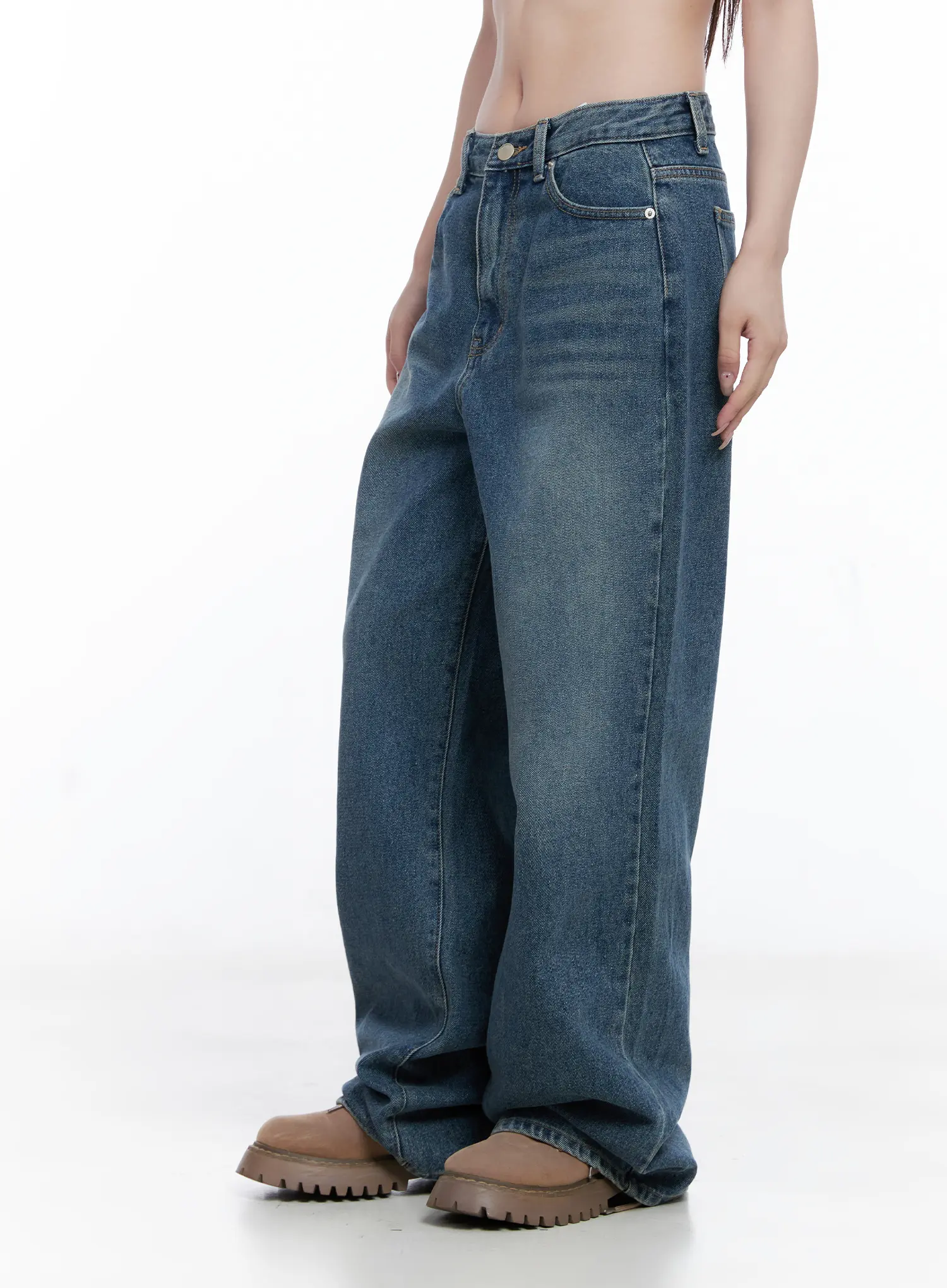 Amalia Wide Leg Vintage Washed Jeans CG529 - Image 4
