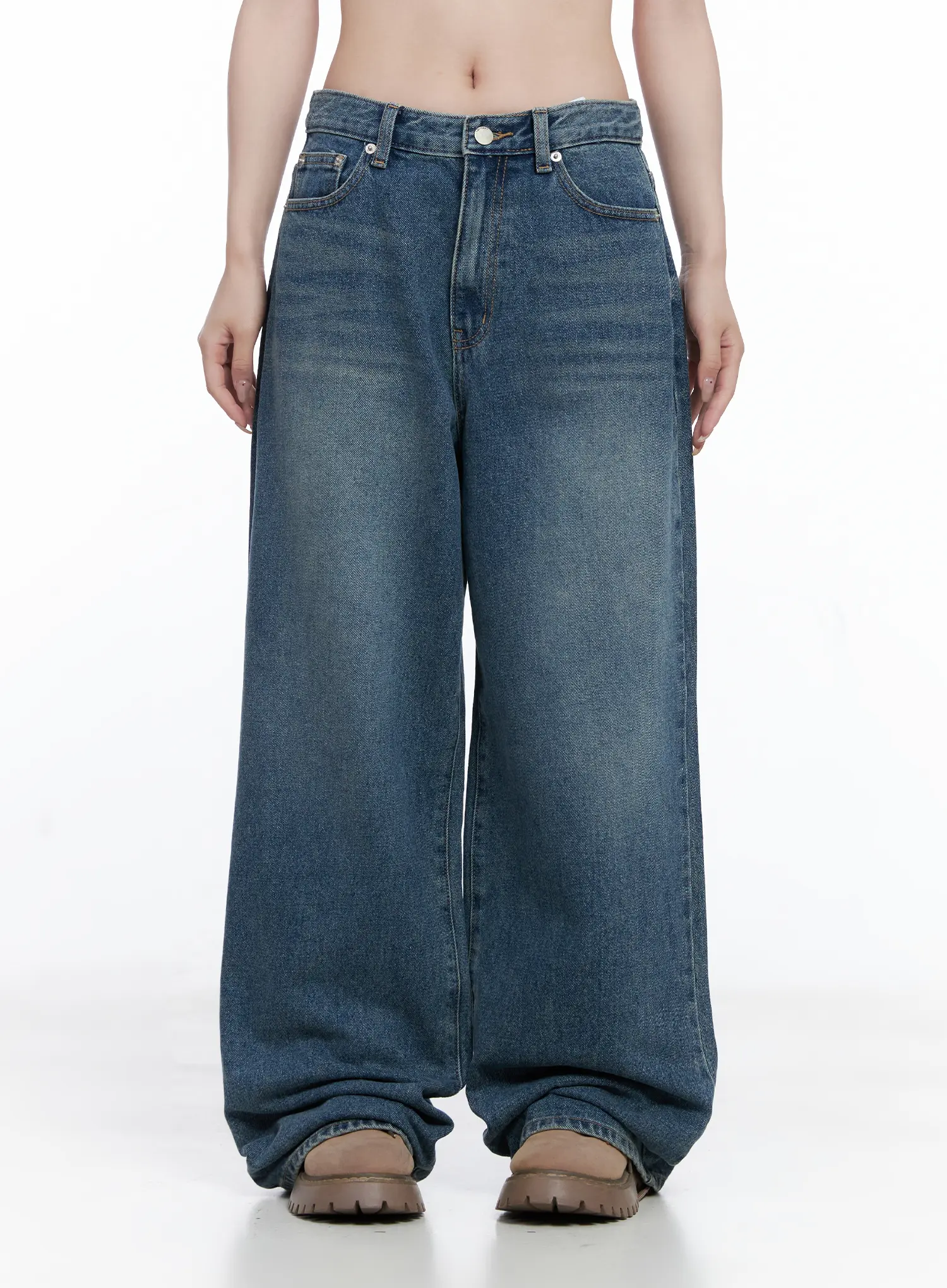 Amalia Wide Leg Vintage Washed Jeans CG529 - Image 8