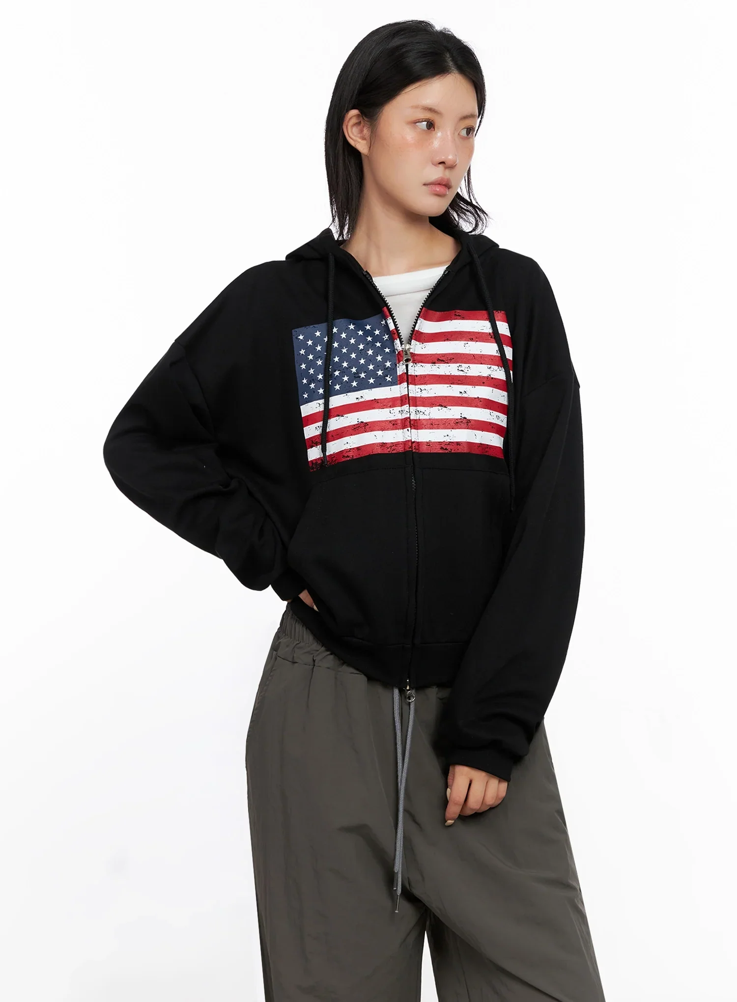 American Flag Zip-Up Hoodie IS515 - Image 5