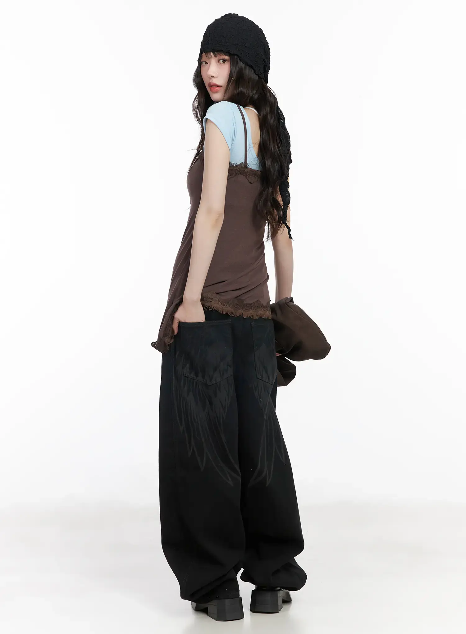 Angel Wing Wide-Leg Trousers CM526 - Image 2