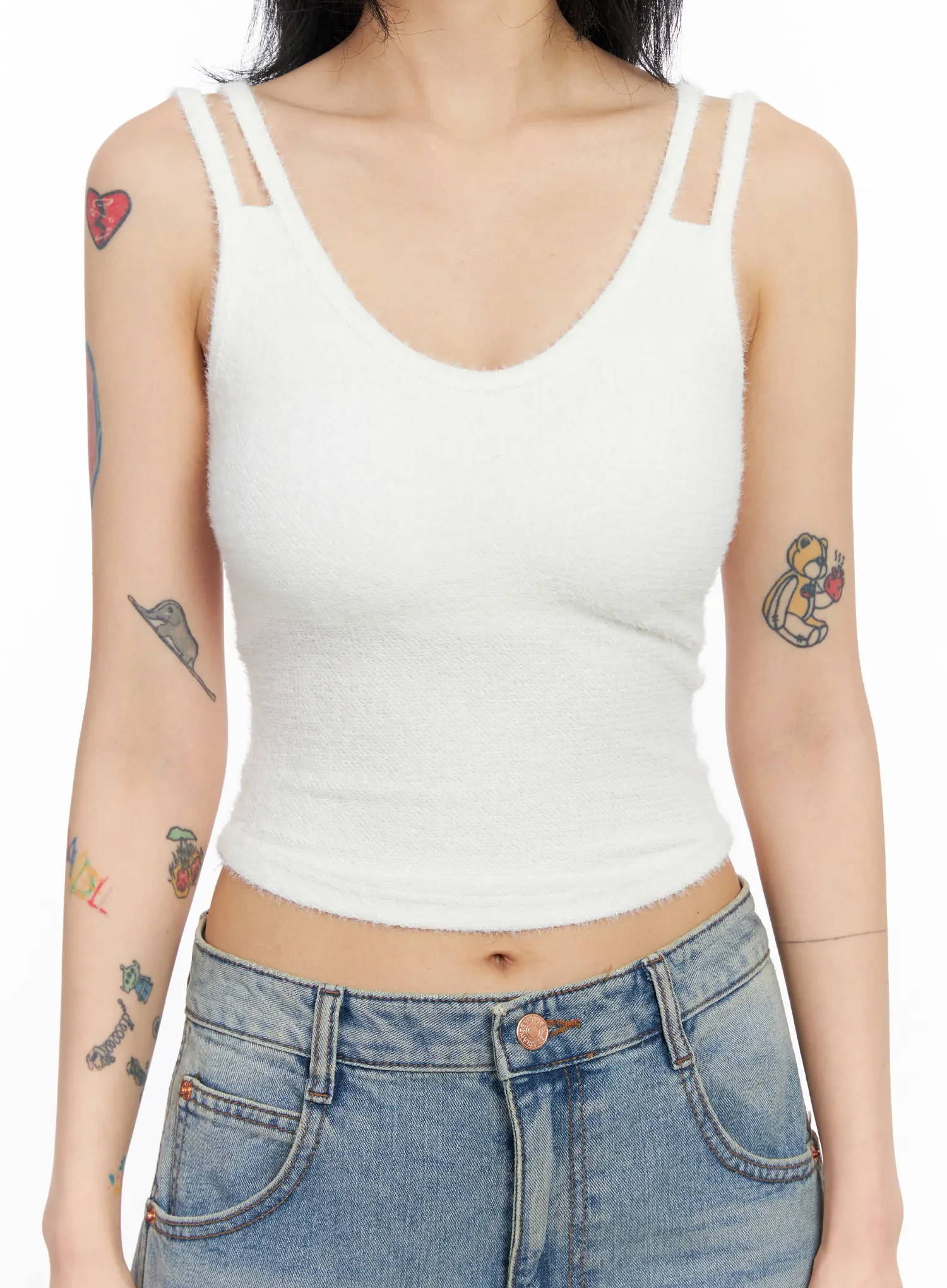 Angora-Blend Sleeveless Top CJ523 - Image 4