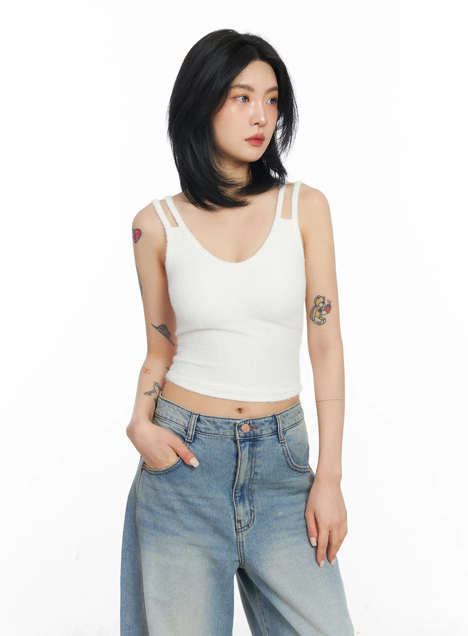 Angora-Blend Sleeveless Top CJ523 - Image 5