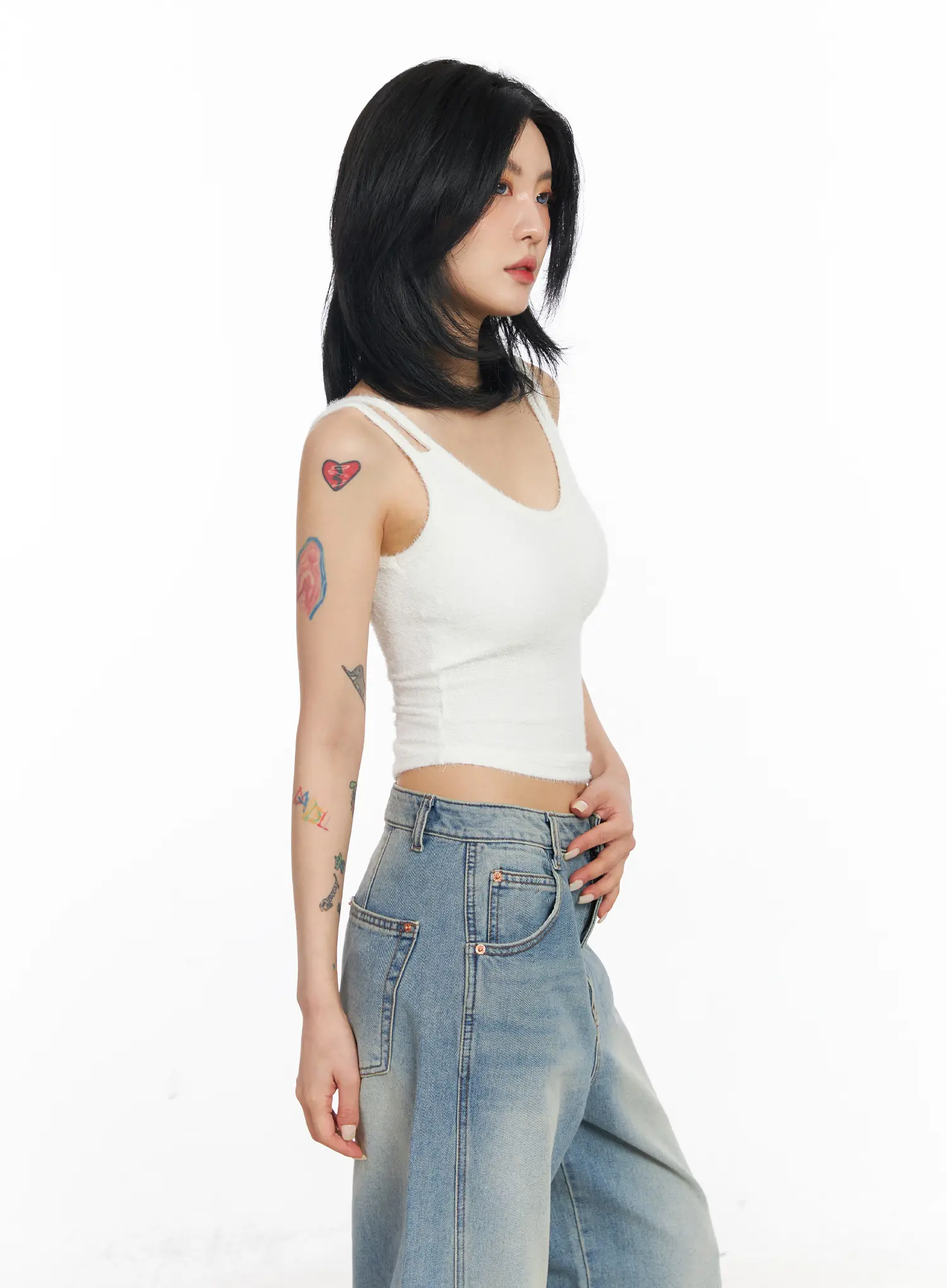 Angora-Blend Sleeveless Top CJ523 - Image 7