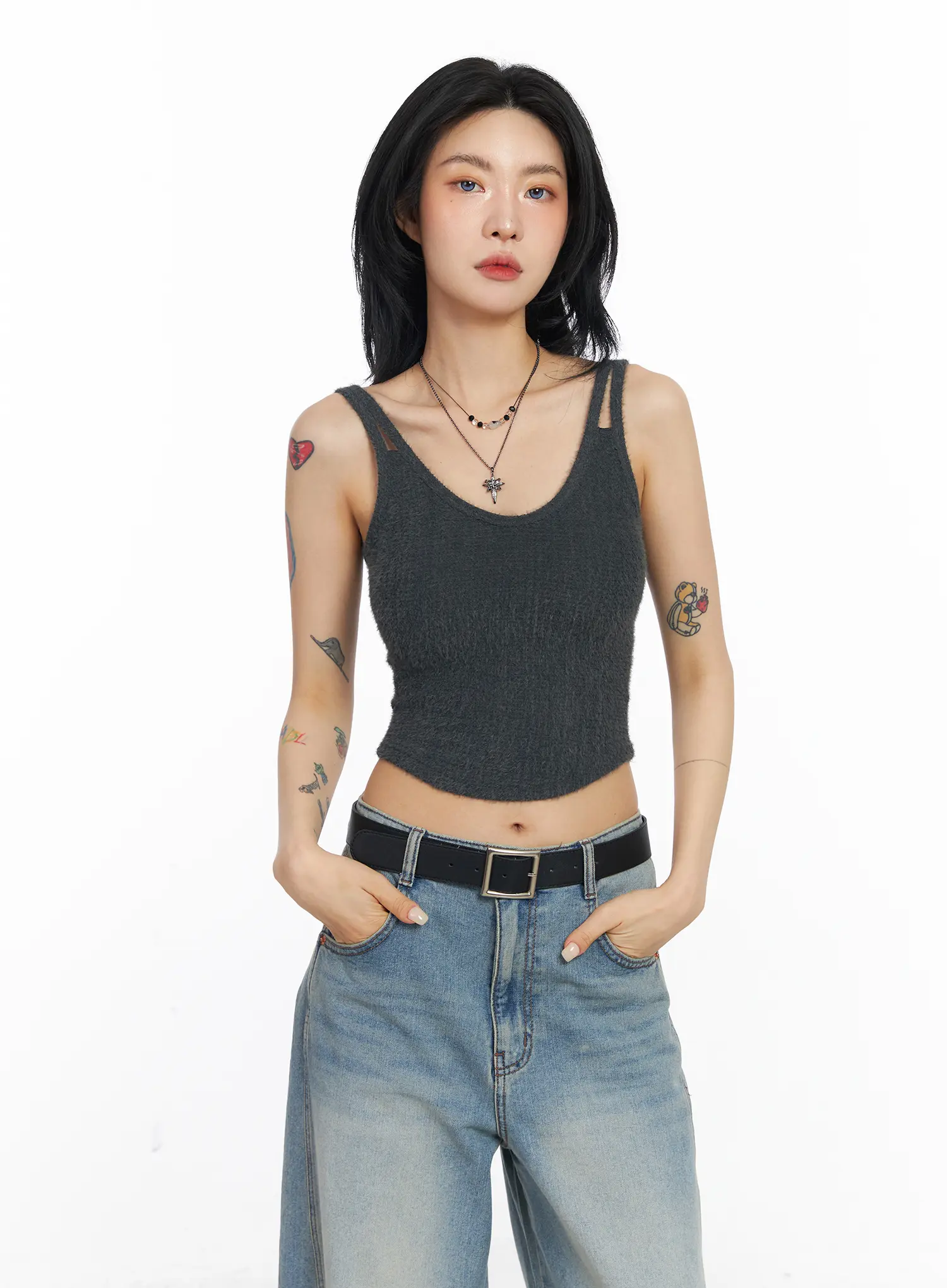 Angora-Blend Sleeveless Top CJ523 - Image 9