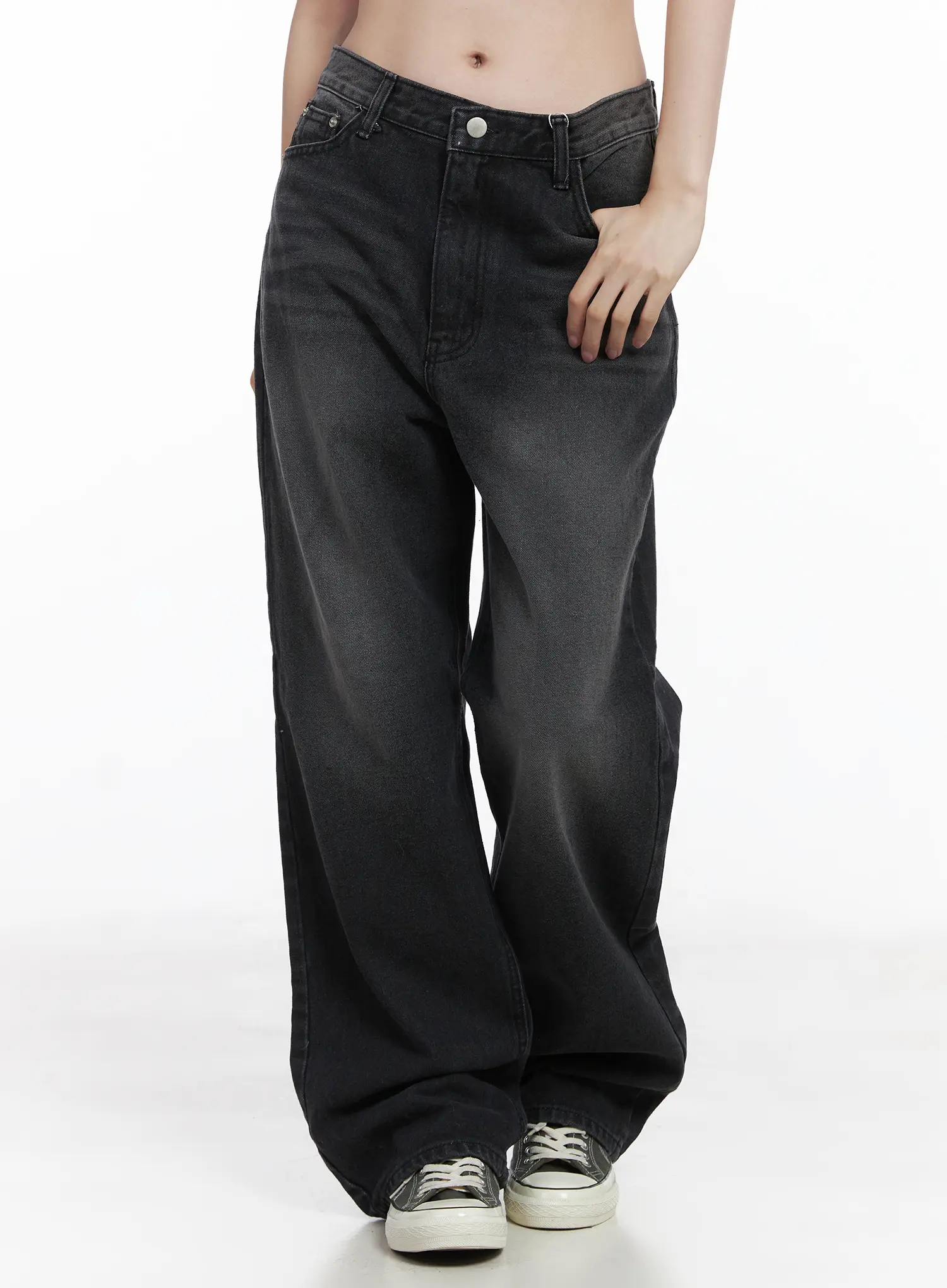 Anita Washed Wide-Leg Jeans CJ506