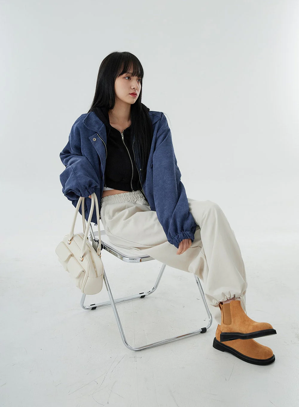 Ankle String Elastic Wide Pants OO28 - Image 12