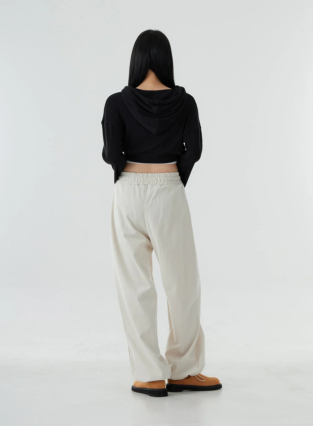 Ankle String Elastic Wide Pants OO28 - Image 4