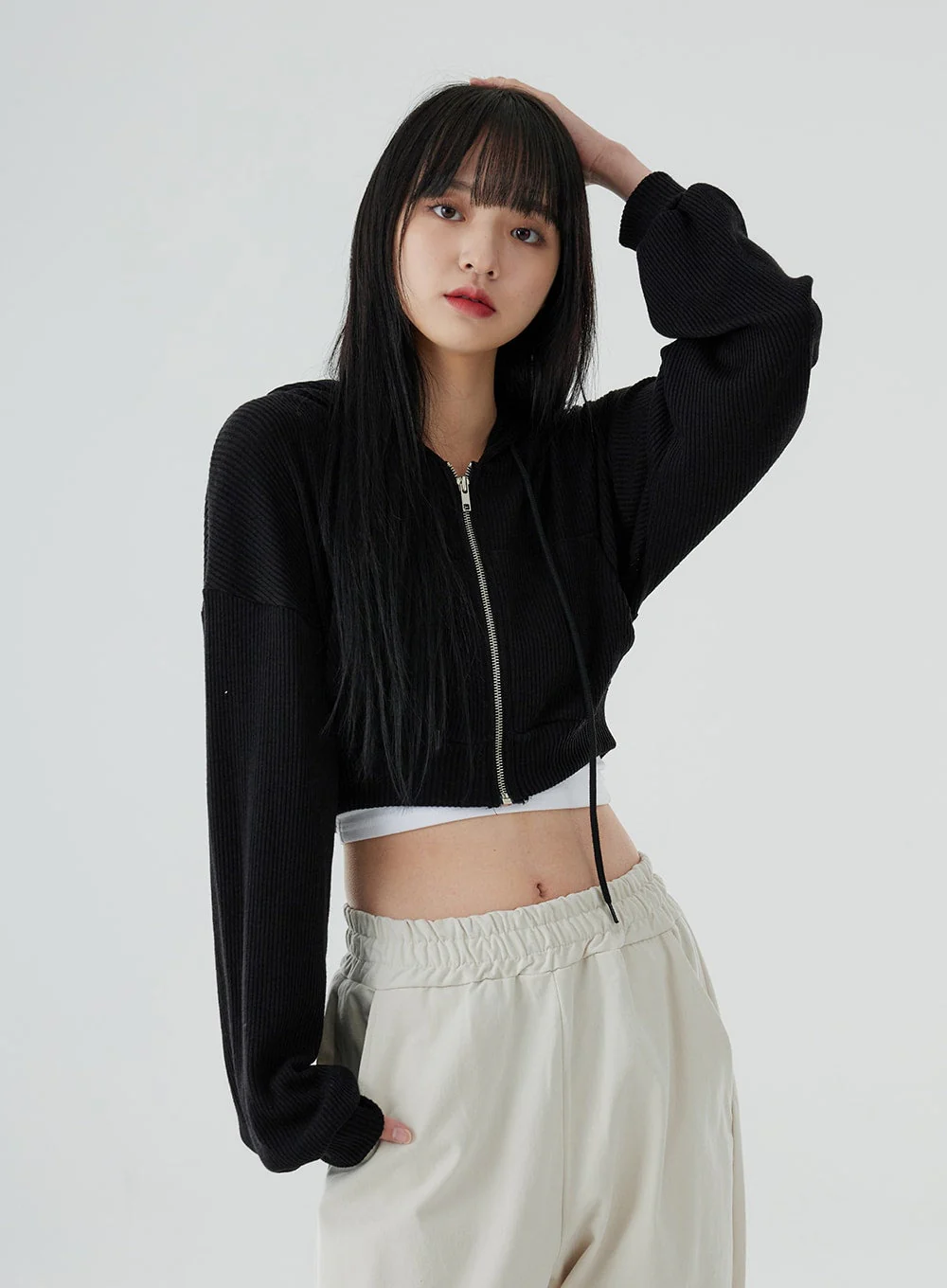 Ankle String Elastic Wide Pants OO28 - Image 5