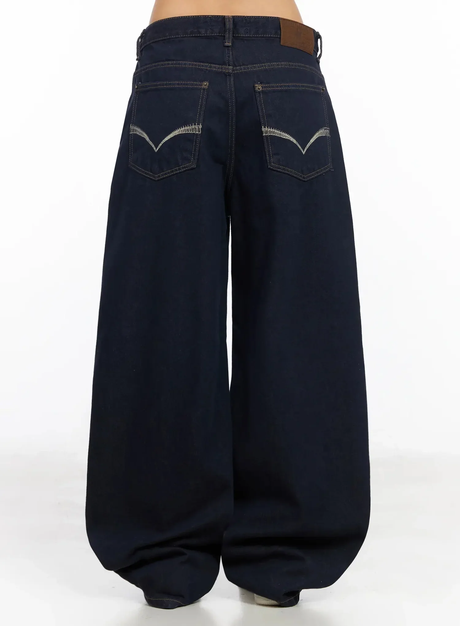 Annette Dark-Wash No-Fade Baggy Jeans IA507 - Image 11