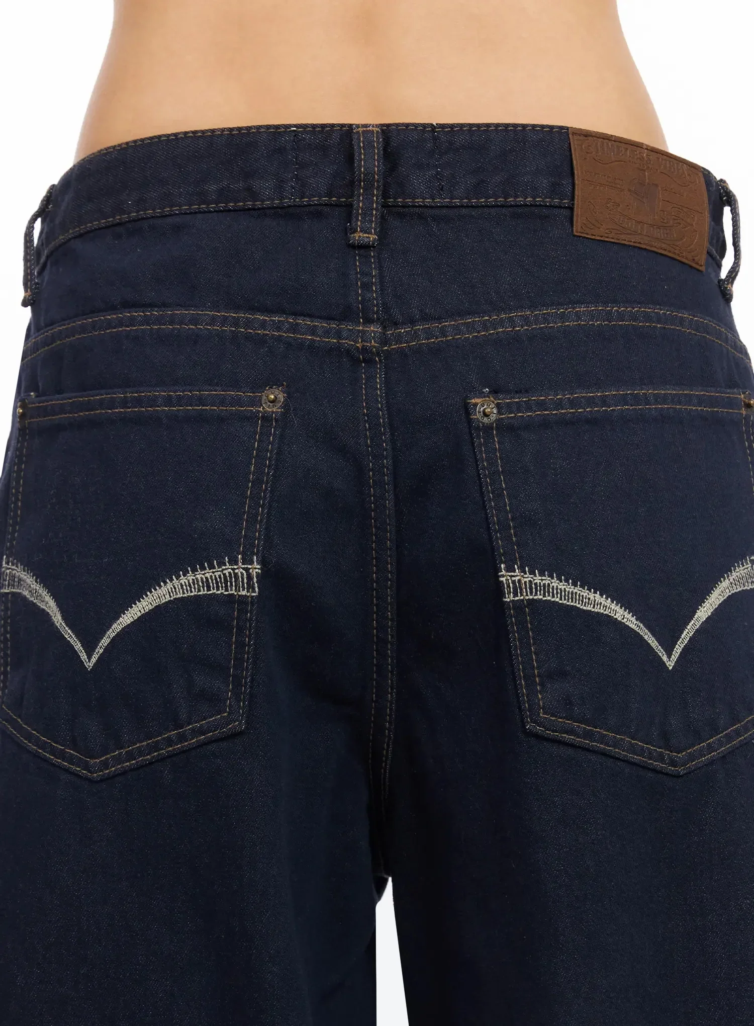 Annette Dark-Wash No-Fade Baggy Jeans IA507 - Image 12
