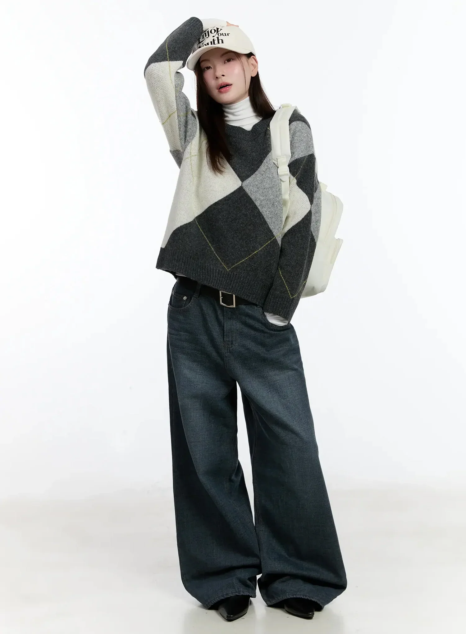 Argyle Pattern Knit Sweater ID526 - Image 11
