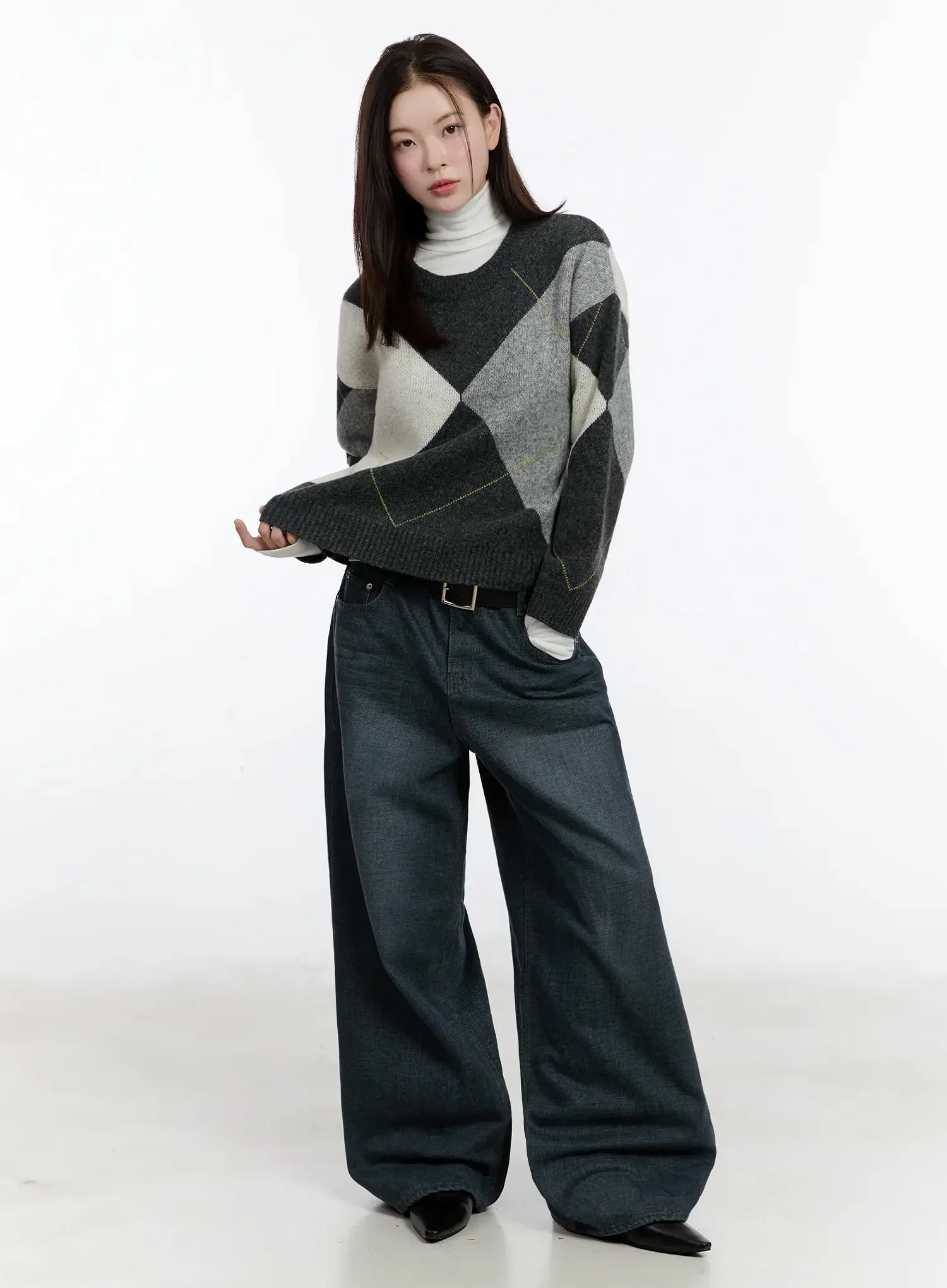 Argyle Pattern Knit Sweater ID526 - Image 3
