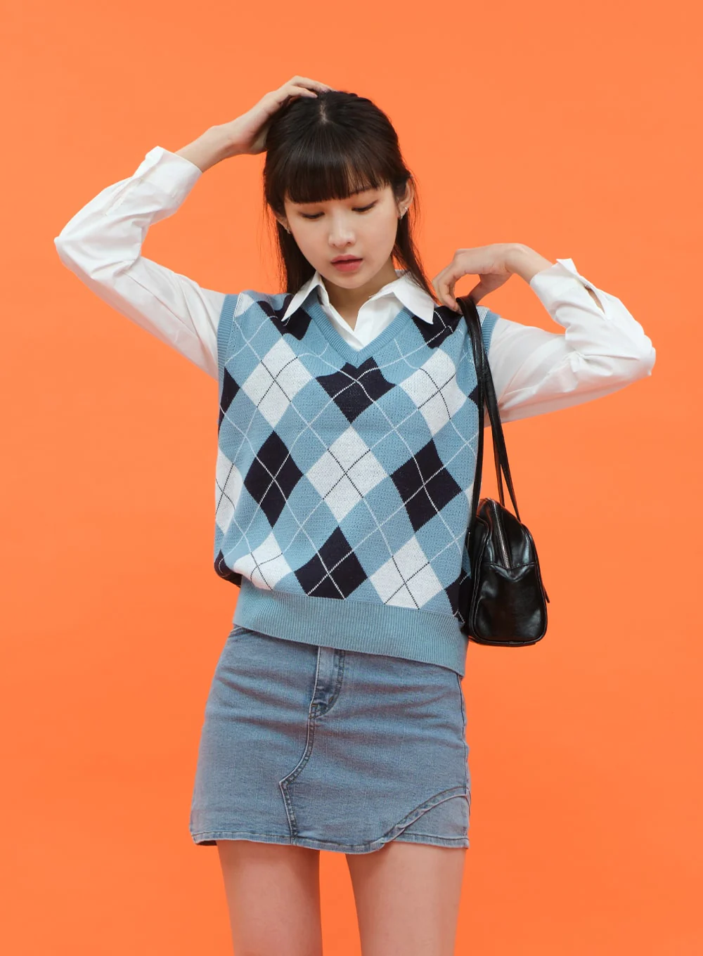 Argyle Pattern Vest C1703 - Image 11
