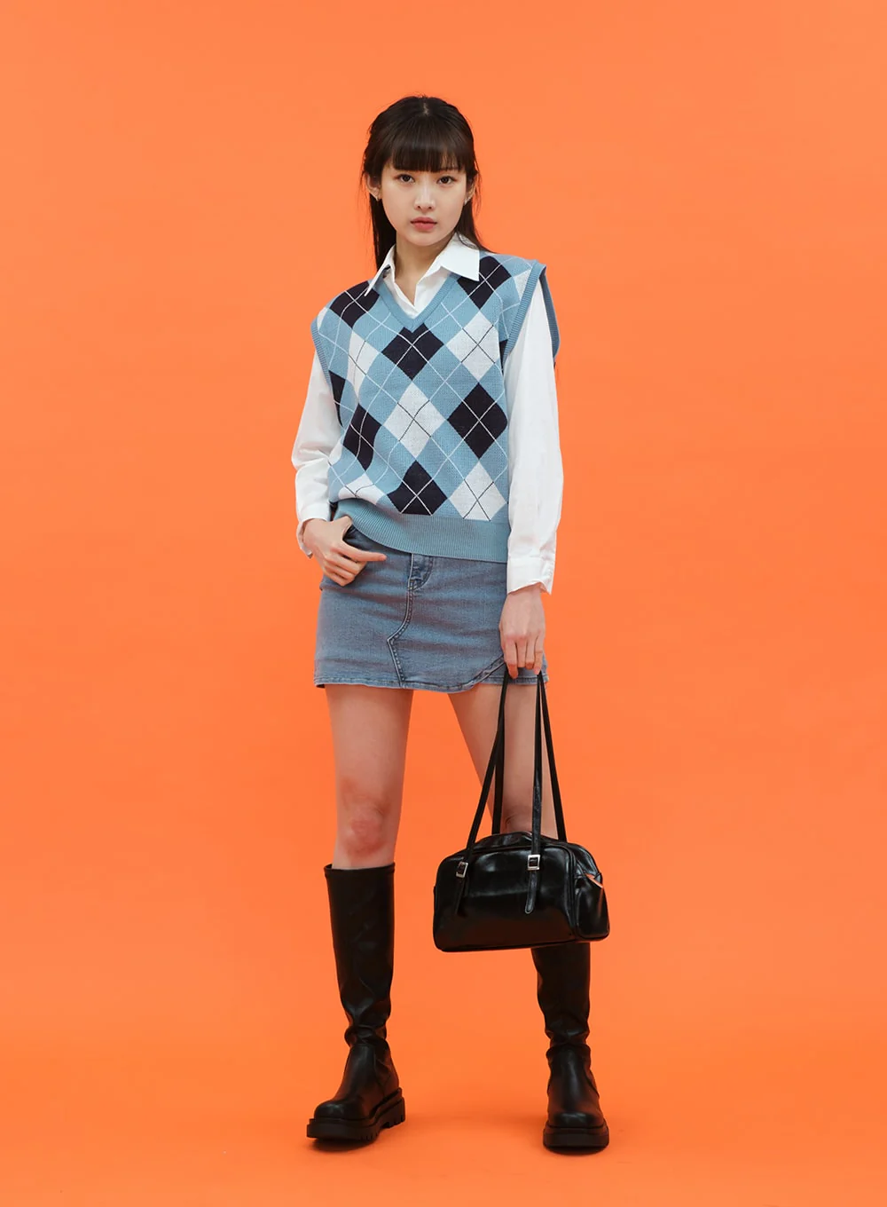 Argyle Pattern Vest C1703 - Image 3