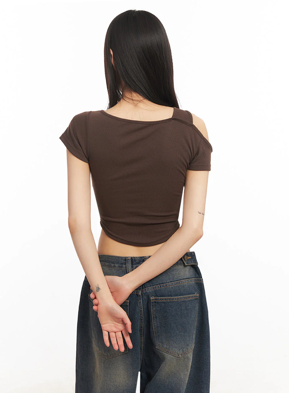 Asymmetric Cut-Out Crop Top IY502 - Image 10