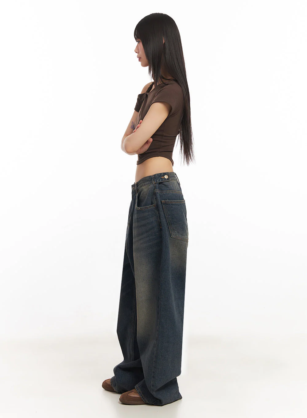 Asymmetric Cut-Out Crop Top IY502 - Image 13