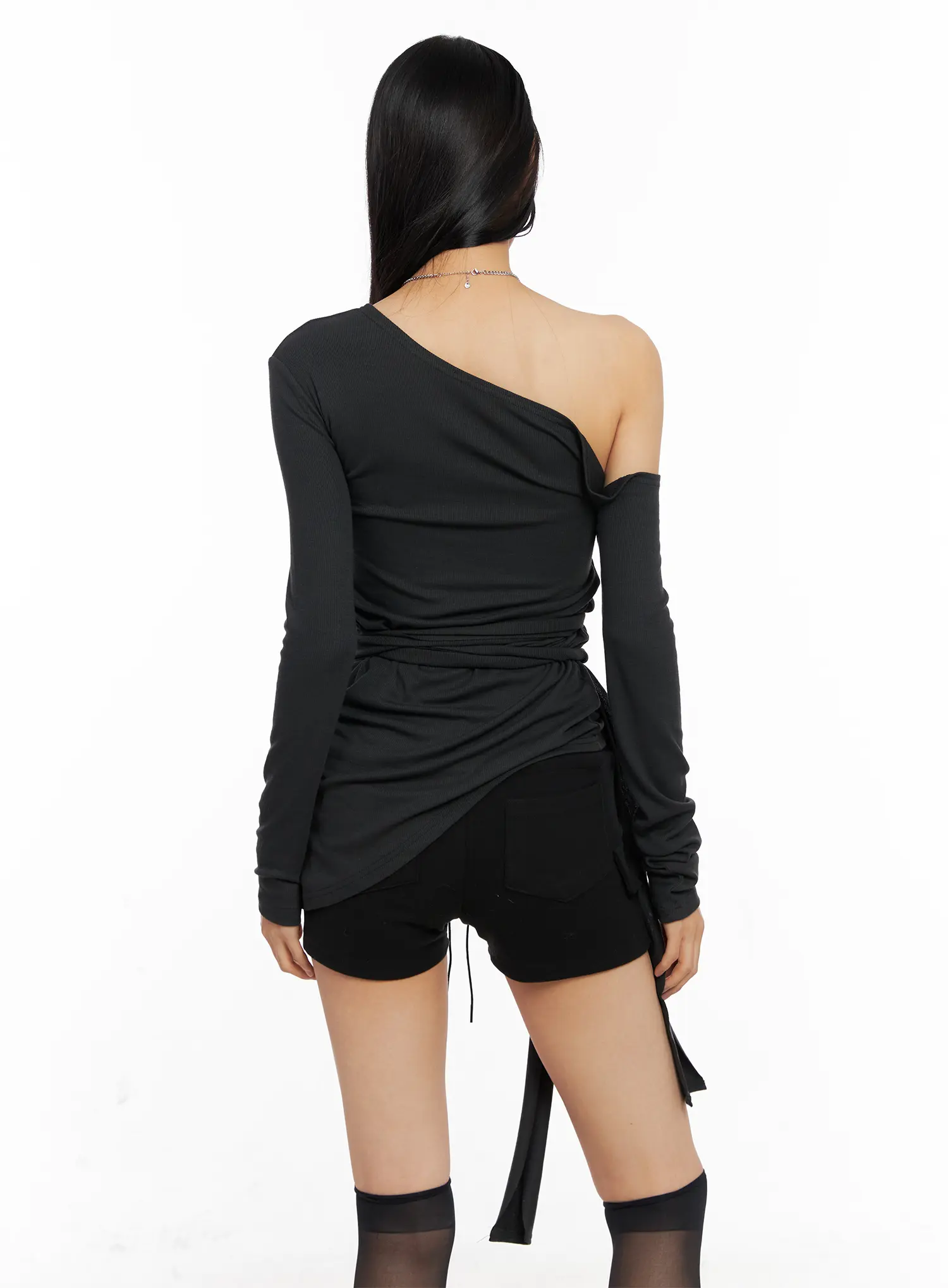 Asymmetric Detail Long Sleeve Top CO529 - Image 7